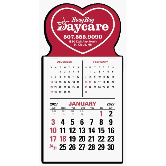 Triumph® Press-N-Stick 3-Month Vertical Calendar