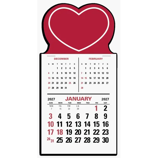 Triumph® Press-N-Stick 3-Month Vertical Calendar — view 2