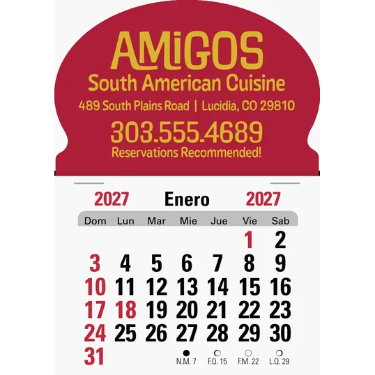Triumph® Press-N-Stick Spanish Calendar, 13-Month — view 4