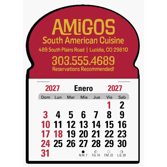 Triumph® Press-N-Stick Spanish Calendar, 13-Month
