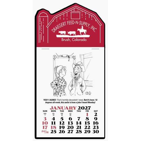 Triumph® Press-N-Stick Cowboy Calendar