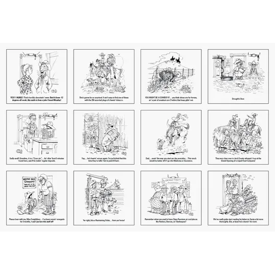 Triumph® Press-N-Stick Cowboy Calendar — view 2