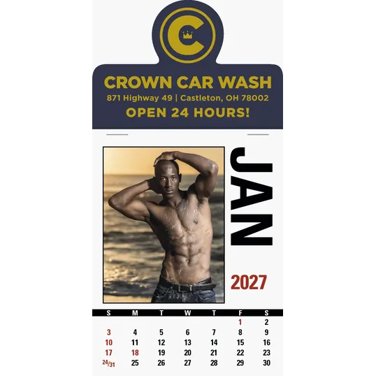 Triumph® Press-N-Stick Male Call Calendar, 13-Month — view 2