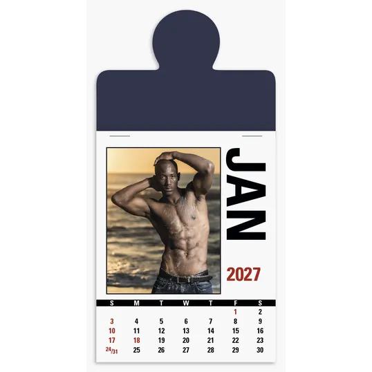 Triumph® Press-N-Stick Male Call Calendar, 13-Month — view 3