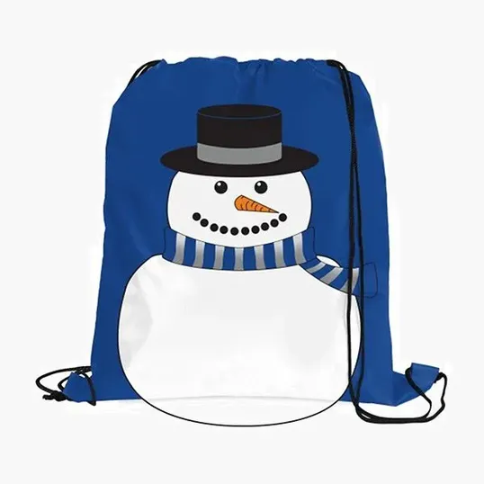 Holiday Sport Pack Drawstring Bag, 210D Polyester — view 11
