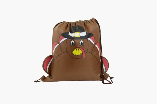 Holiday Sport Pack Drawstring Bag, 210D Polyester — view 5