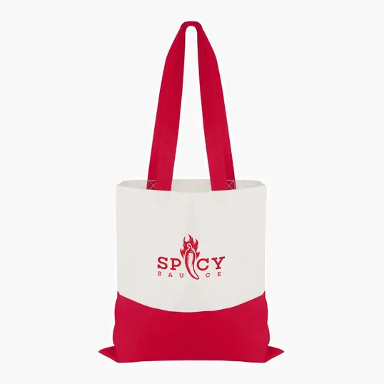 Good Value™ Cotton Colored Accent Flat Tote with 26" Handles — view 13