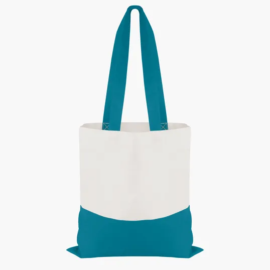 Good Value™ Cotton Colored Accent Flat Tote with 26" Handles — view 10