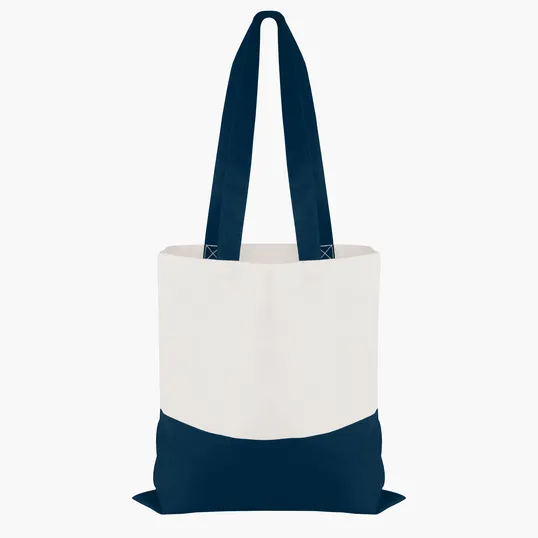 Good Value™ Cotton Colored Accent Flat Tote with 26" Handles — view 4