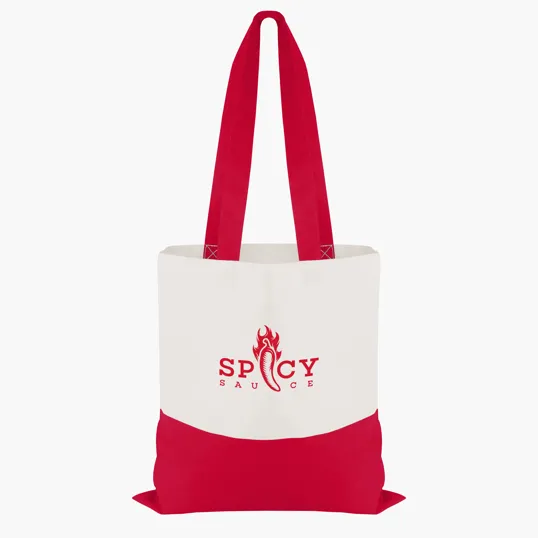 Good Value™ Cotton Colored Accent Flat Tote with 26" Handles — view 11