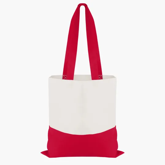Good Value™ Cotton Colored Accent Flat Tote with 26" Handles — view 5