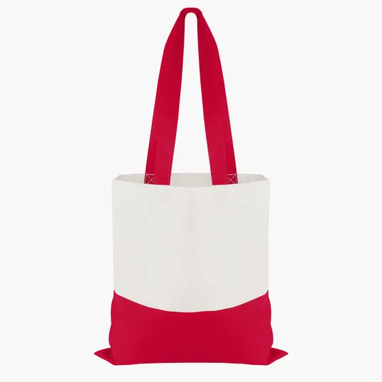 Good Value™ Cotton Colored Accent Flat Tote with 26" Handles — view 6