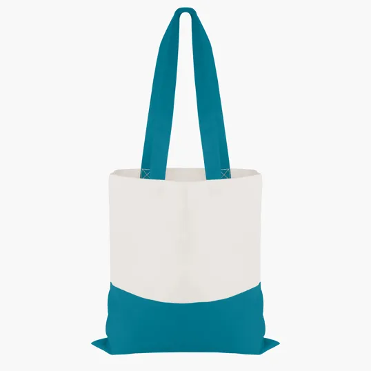 Good Value™ Cotton Colored Accent Flat Tote with 26" Handles — view 9