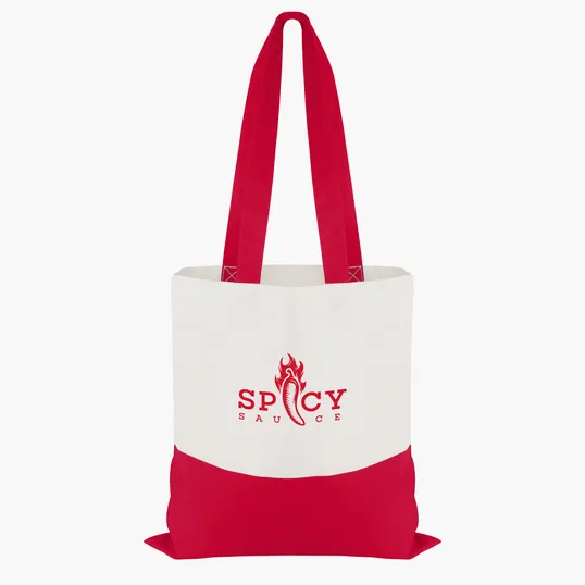 Good Value™ Cotton Colored Accent Flat Tote with 26" Handles — view 12