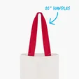 Good Value™ Cotton Colored Accent Flat Tote with 26" Handles — view 14