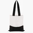 Good Value™ Cotton Colored Accent Flat Tote with 26" Handles — view 2