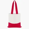 Good Value™ Cotton Colored Accent Flat Tote with 26" Handles — view 6