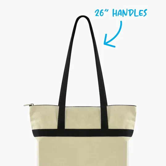 Made-to-Order Zippered Cotton Tote — view 2