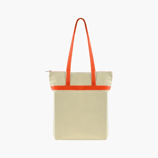 Made-to-Order Zippered Cotton Tote — view 29
