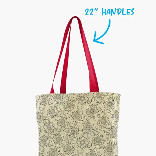 Gusseted Cotton Tote with All-Over Print — view 25