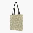 Gusseted Cotton Tote with All-Over Print — view 18