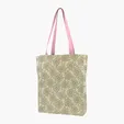 Gusseted Cotton Tote with All-Over Print — view 21