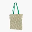 Gusseted Cotton Tote with All-Over Print — view 36