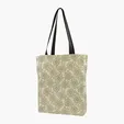 Gusseted Cotton Tote with All-Over Print — view 19