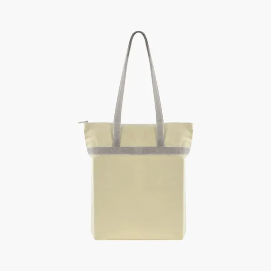 Zippered Cotton Tote with All-Over Print — view 8