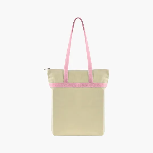 Zippered Cotton Tote with All-Over Print — view 2