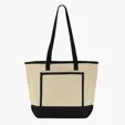 Tote Me Around Cotton Tote with Color-Trimmed Pocket