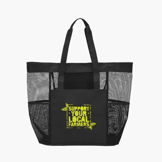 Large Mesh Tote with Front and Side Pockets — view 8