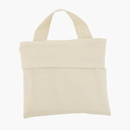 Foldable Cotton Tote Bag with Sewn-In Pocket, 4 oz. — view 5
