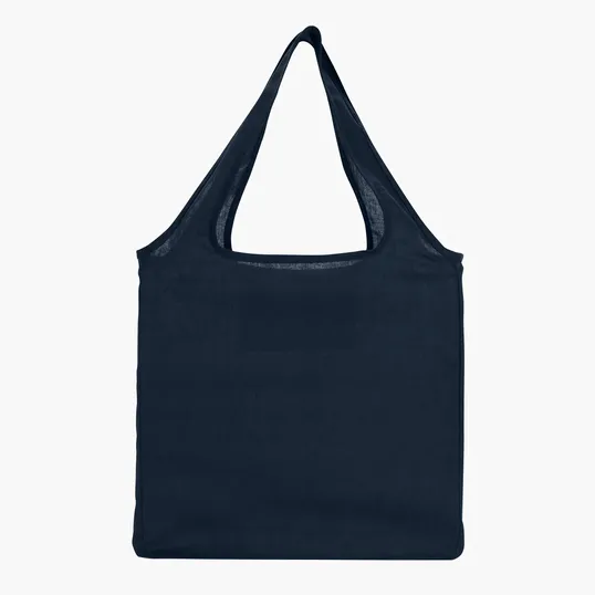 Foldable Cotton Tote Bag with Sewn-In Pocket, 4 oz. — view 6