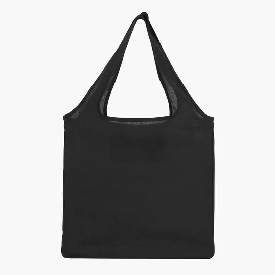 Foldable Cotton Tote Bag with Sewn-In Pocket, 4 oz.
