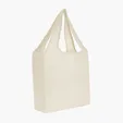 Foldable Cotton Tote Bag with Sewn-In Pocket, 4 oz. — view 4