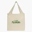 Foldable Cotton Tote Bag with Sewn-In Pocket, 4 oz. — view 7