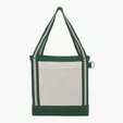 V Natural Striped Recycled Cotton Boat Bag — view 3