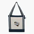 V Natural Striped Recycled Cotton Boat Bag — view 5
