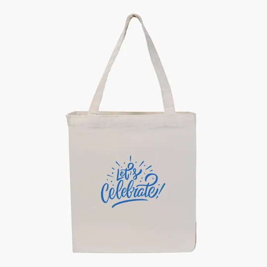 Patriotic Gusseted Cotton Canvas Tote with 22" Self Handles