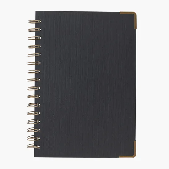 Good Value™ Woven Paper Hardback Notebook With Metal Accents