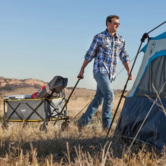 Coleman® Camp Wagon with Telescoping Handle and Swivel Wheels — view 5