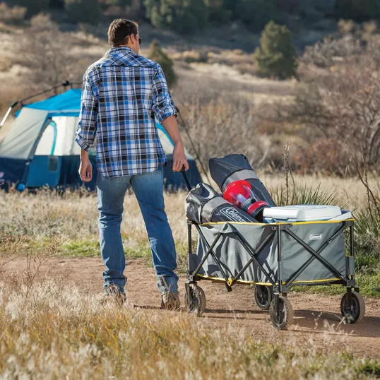 Coleman® Camp Wagon with Telescoping Handle and Swivel Wheels — view 13