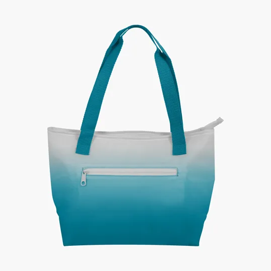 Ombre Lunch Cooler with Front Zippered Pocket and 20" Handles — view 4
