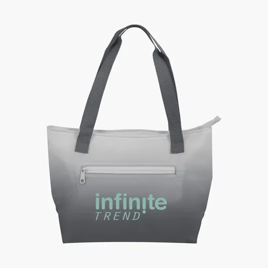 Ombre Lunch Cooler with Front Zippered Pocket and 20" Handles — view 5