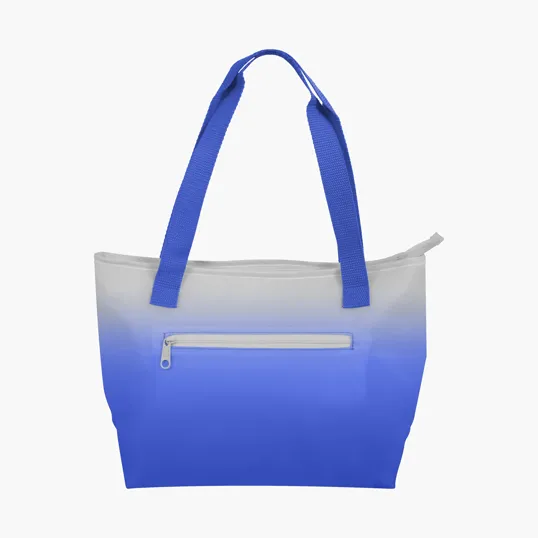 Ombre Lunch Cooler with Front Zippered Pocket and 20" Handles — view 3