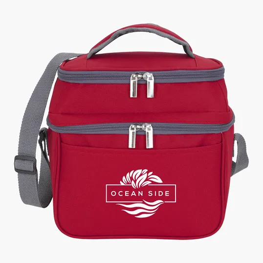 Dual Compartment 6-Can Cooler with PEVA Lining — view 7