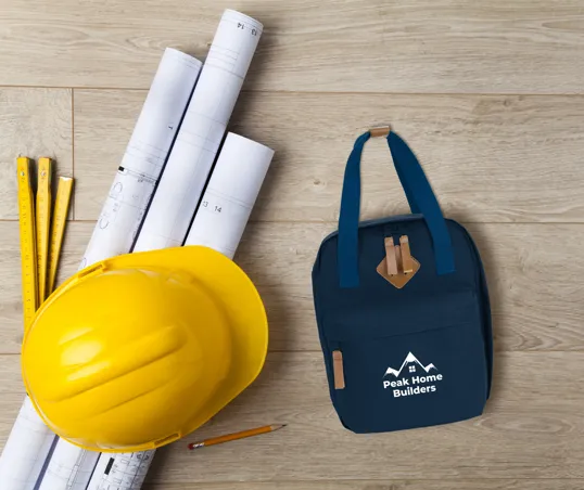 Classic Insulated Lunch Bag with Front Zippered Pocket — view 5