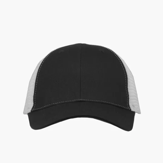 Buttonless Mesh Back Cap, Structured Cotton Twill