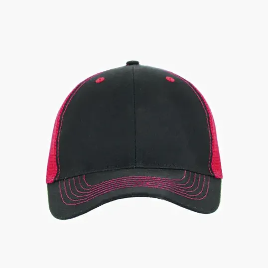 Color Accent Mesh Snapback Cap, Structured Cotton Twill — view 2